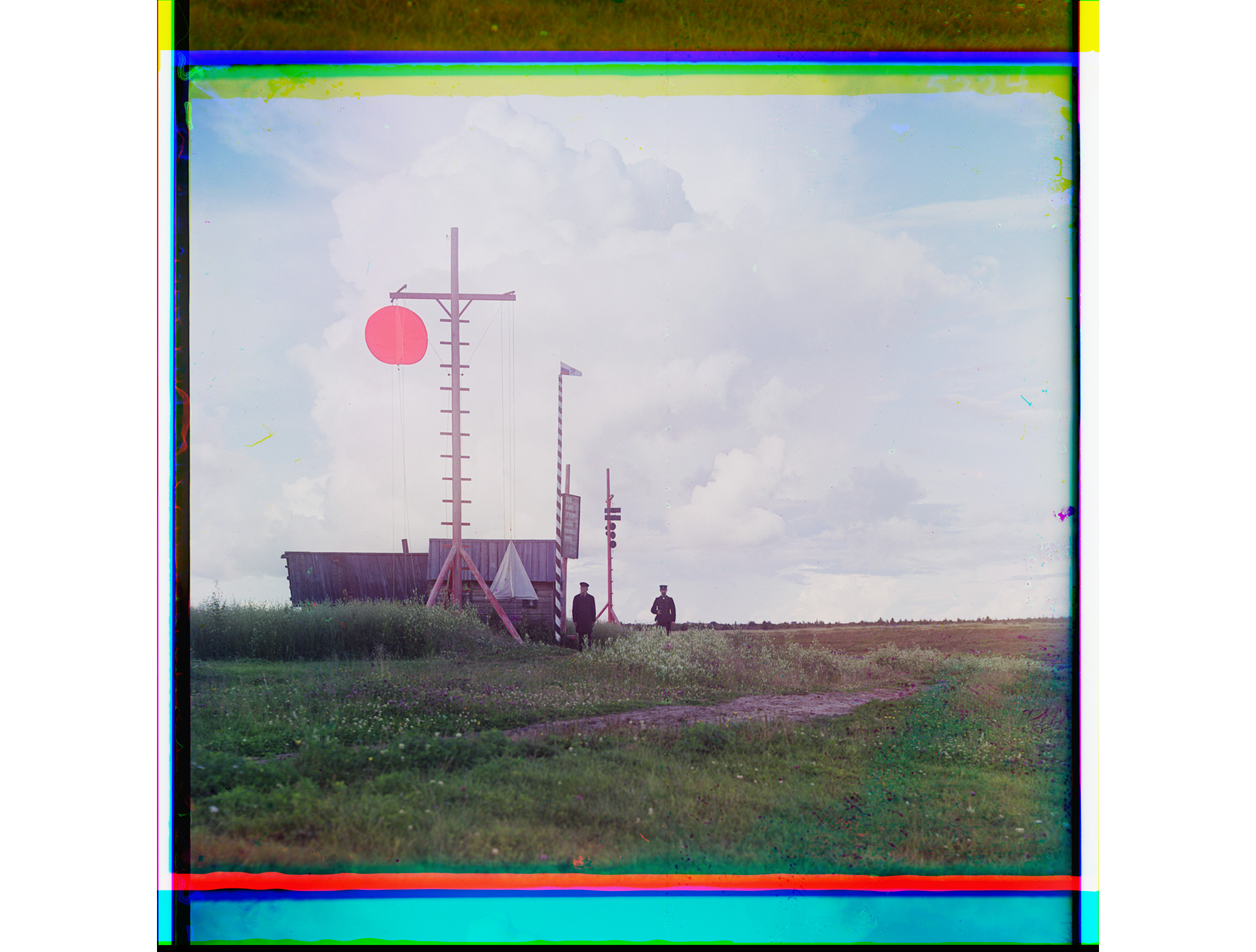 Signalmast beim Dorf Burkowo, 1909