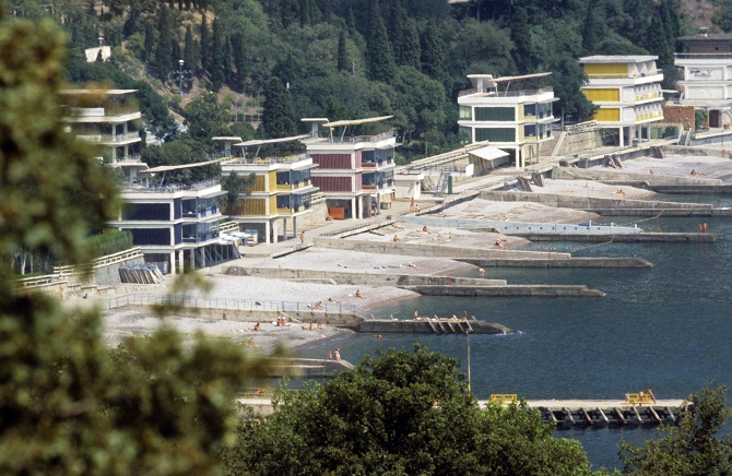 Die Gebäude des Sommerlagers Artek aus der Luft – Foto © Viktor Budan/ ITAR TASS Archive