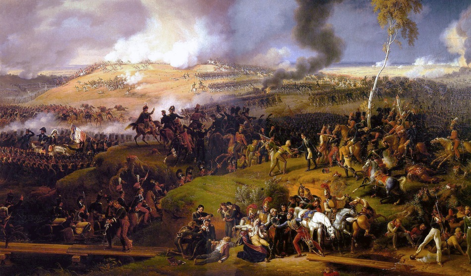 Der Vaterländische Krieg erscheint als nationale Aufgabe, als Vereinigung aller im gemeinsamen Enthusiasmus / „Die Schlacht bei Borodino“, Louis Lejeune, 1822