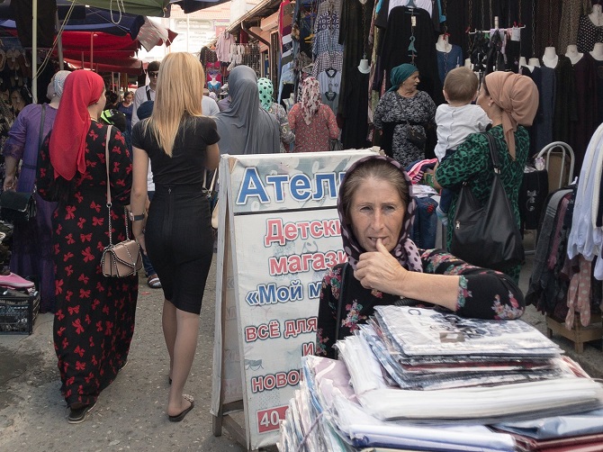 Markt in Grosny, September 2018 / Foto © Dmitry Markov für Meduza