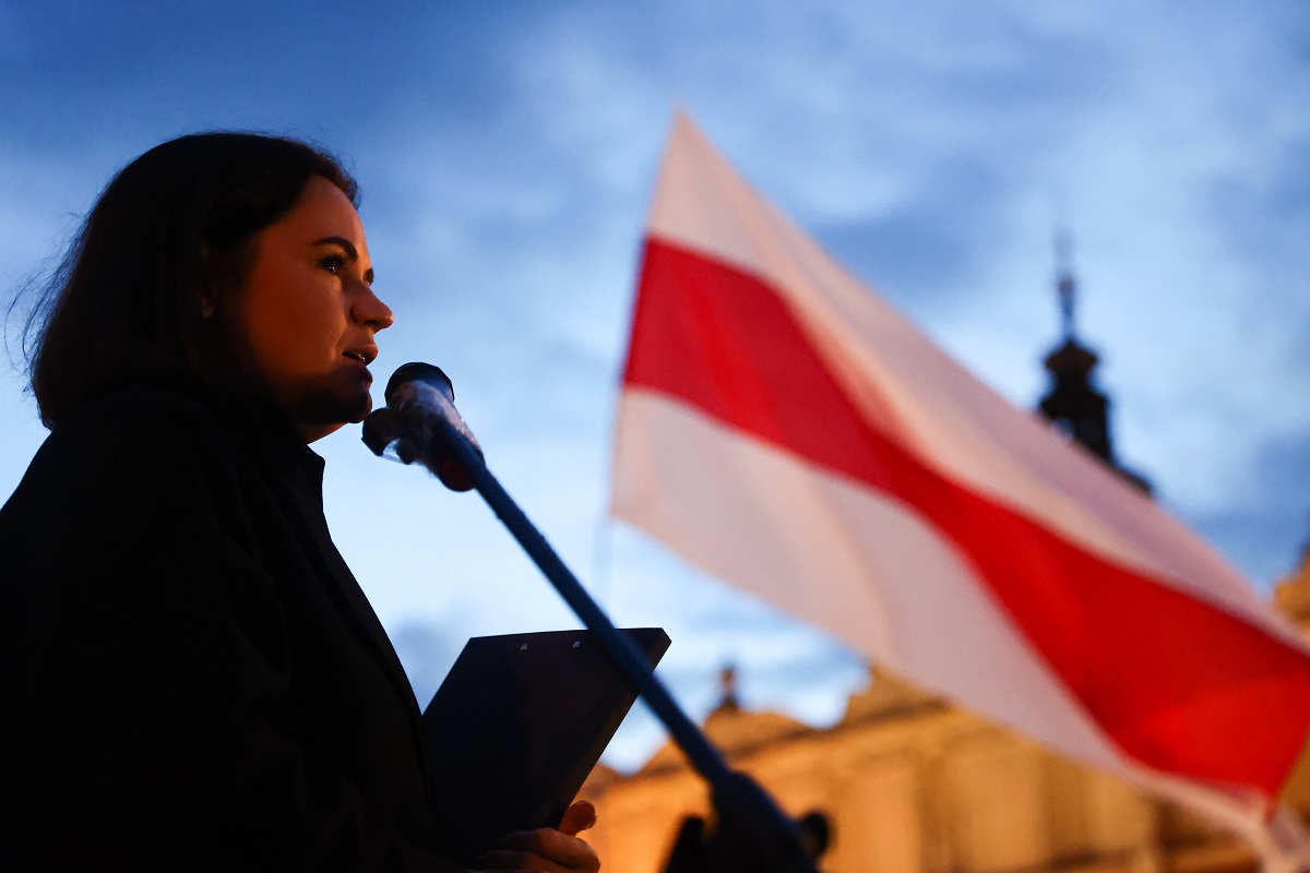 Nach der Wahl im Jahr 2020 sahen viele im demokratischen Lager Swetlana Tichanowskaja als legitime Anführerin des belarussischen Volkes / Foto © Jakub Porzycki/NurPhoto/imago images