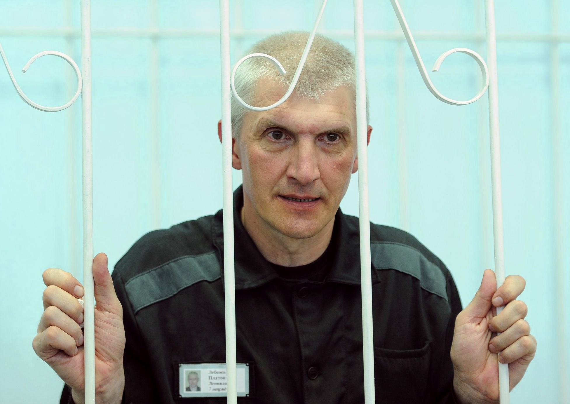 Platon Lebedew während einer Anhörung im Zusammenhang mit seinem Antrag auf Bewährung 2011 - Foto © Alexander Petrosjan/Kommersant