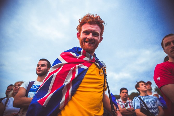 Auf den ersten Blick wenig gefährlich – ein britischer Fan bei der WM in Moskau / Foto © Pixabay