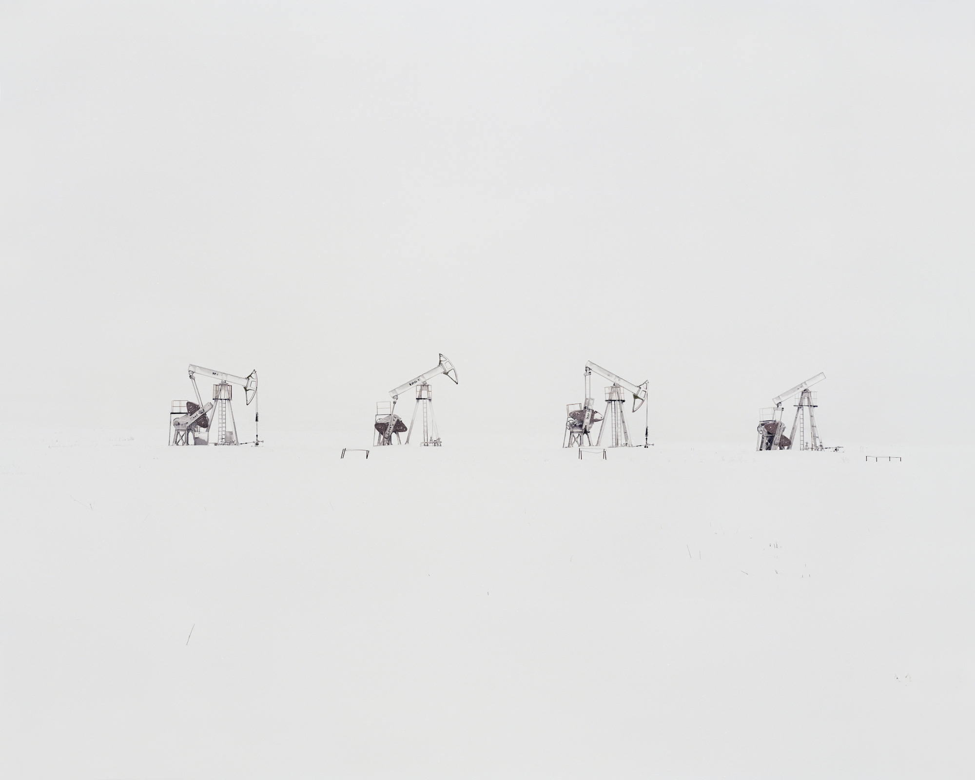 Förderpumpen auf einem erschöpften Ölfeld – Russland, Republik Baschkortostan, 2014