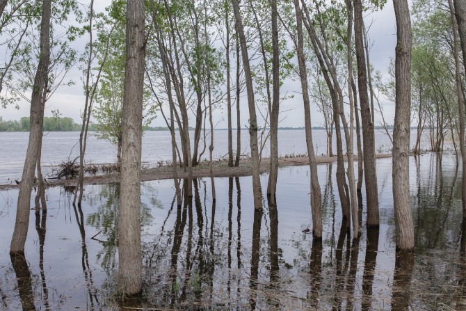 Gebadet wurde nicht in der Kama, sondern in den Wasserspeichern des Kraftwerks / Foto © Jewgenija Shulanowa