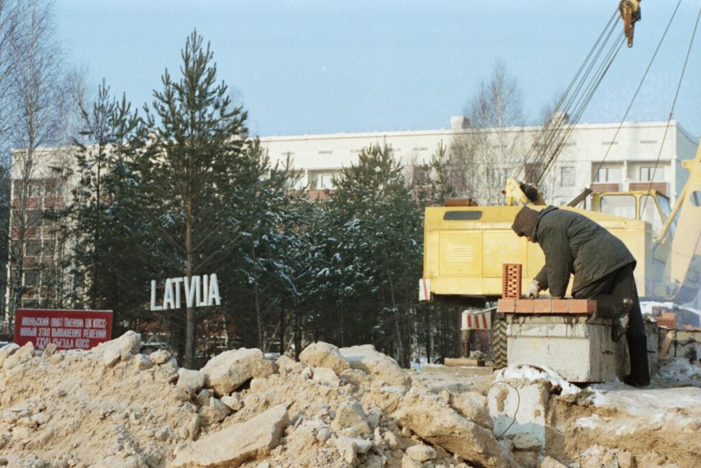 Slawutytsch im Februar 1988, Ukrainische SSR: Bau des Riga-Viertels. / Foto © Valery Zufarov/Itar-Tass/Imago 